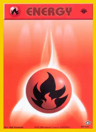 Fire Energy 107/111 Neo Genesis 1st Edition