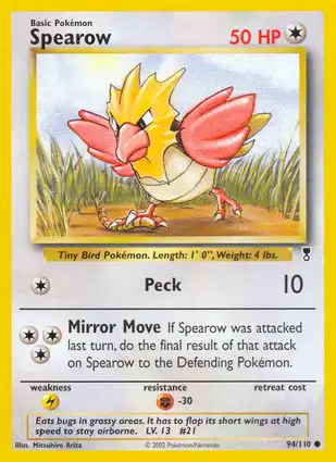 Spearow 94/110 Legendary Collection