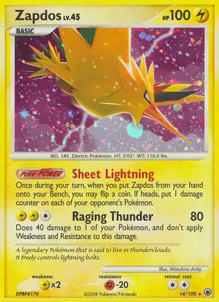Zapdos 14/100 Majestic Dawn