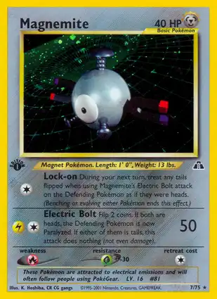 Magnemite 7/75 Neo Discovery 1st Edition