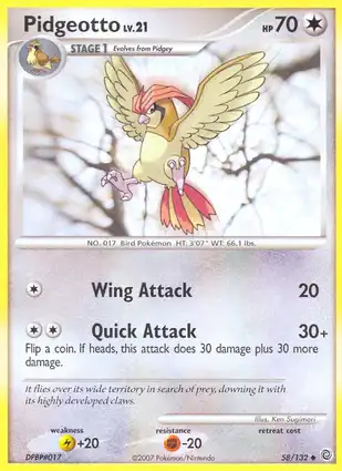 Pidgeotto 58/132 Secret Wonders