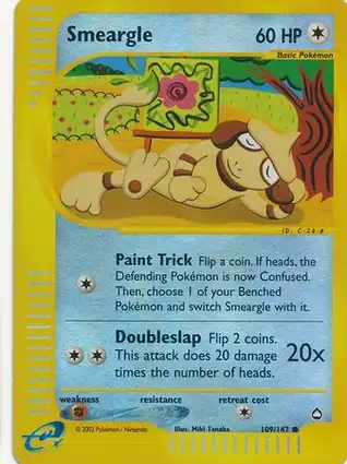 Smeargle 109/147 Aquapolis