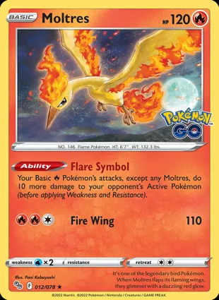 Moltres 012/078 Pokémon GO