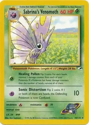 Sabrina's Venomoth 34/132 Gym Heroes