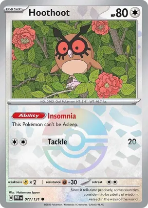 Hoothoot 077/131 Prismatic Evolutions