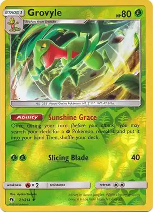Grovyle 21/214 Lost Thunder