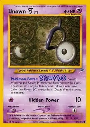 Unown [V] 89/105 Neo Destiny