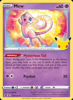 Mew 011/025 Celebrations