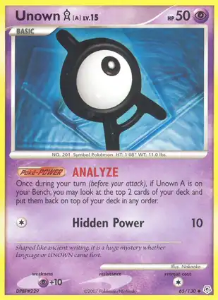 Unown A 65/130 Diamond & Pearl
