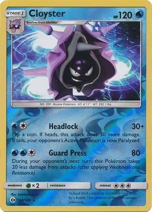 Cloyster 34/149 Sun & Moon