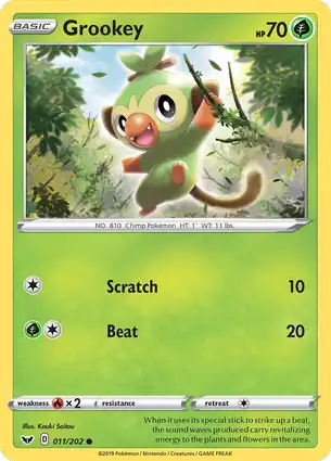 Grookey 011/202 Sword & Shield