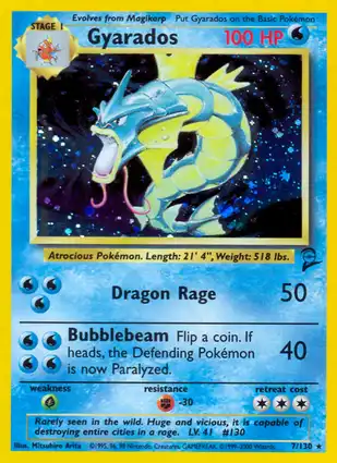 Gyarados 7/130 Base Set 2