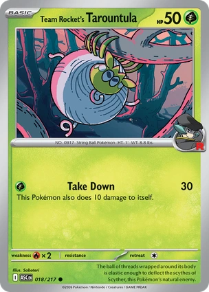 Team Rocket's Tarountula 018/217 Ascended Heroes