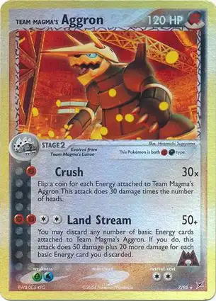 Team Magma's Aggron 7/95 EX Team Magma vs Team Aqua