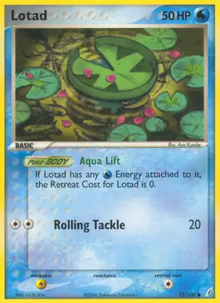 Lotad 55/100 EX Crystal Guardians