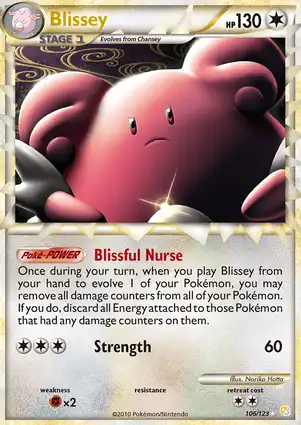 Blissey 106/123 HeartGold & SoulSilver