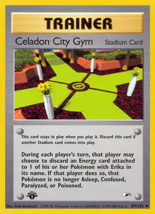 Celadon City Gym 107/132 Gym Heroes 1st Edition