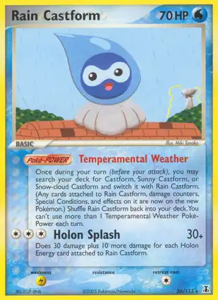 Rain Castform 26/113 EX Delta Species