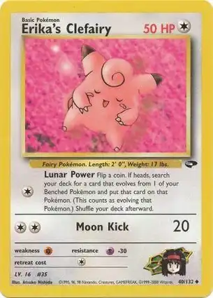 Erika's Clefairy 40/132 Gym Challenge