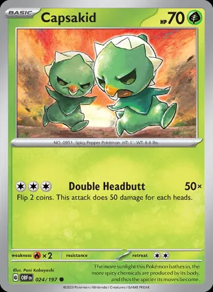 Capsakid 024/197 Obsidian Flames