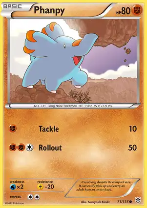 Phanpy 71/135 Plasma Storm