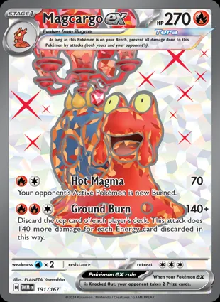 Magcargo ex 191/167 Twilight Masquerade