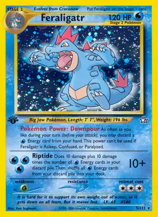 Feraligatr 5/111 Neo Genesis 1st Edition