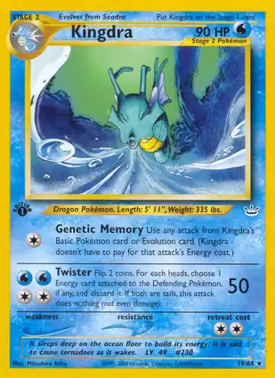 Kingdra 19/64 Neo Revelation 1st Edition