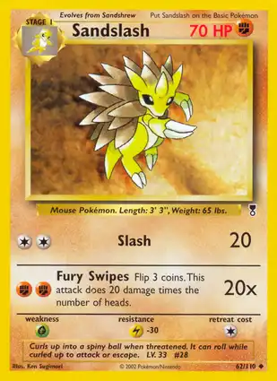 Sandslash 62/110 Legendary Collection