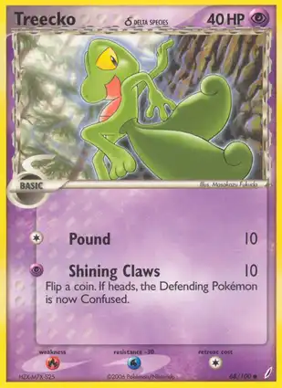 Treecko 68/100 EX Crystal Guardians