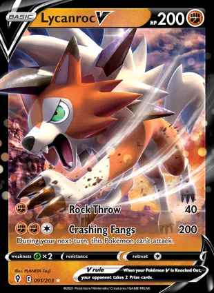 Lycanroc V 091/203 Evolving Skies