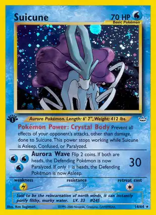 Suicune 14/64 Neo Revelation 1st Edition