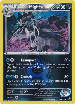 Team Aqua's Mightyena 30/95 EX Team Magma vs Team Aqua