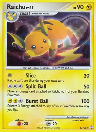 Raichu 8/100 Stormfront