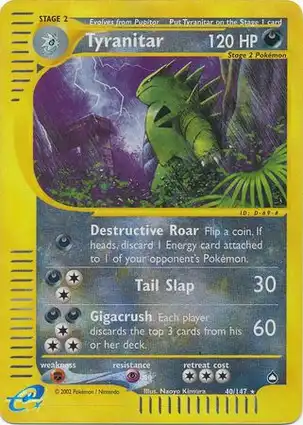 Tyranitar 40/147 Aquapolis