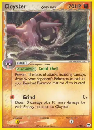 Cloyster 14/101 EX Dragon Frontiers