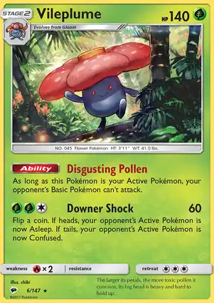 Vileplume 6/147 Burning Shadows