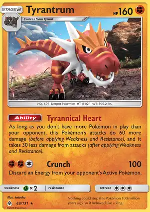 Tyrantrum 69/131 Forbidden Light