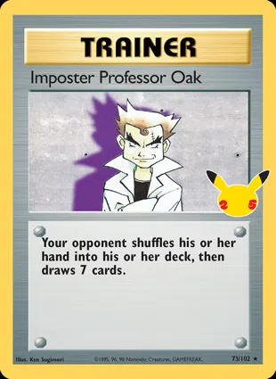 Imposter Professor Oak 73/102 Celebrations