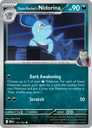 Team Rocket's Nidorina 115/182 Destined Rivals