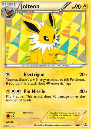 Jolteon BW91 Black & White Promos