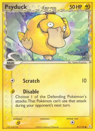 Psyduck 81/110 EX Holon Phantoms