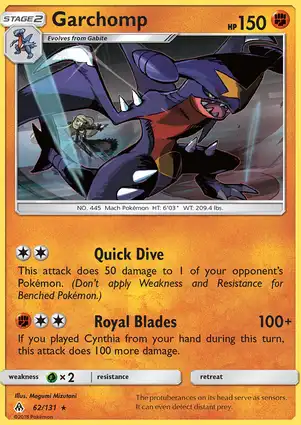 Garchomp 62/131 Forbidden Light
