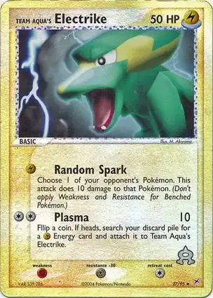 Team Aqua's Electrike 27/95 EX Team Magma vs Team Aqua