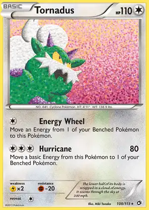 Tornadus 108/113 Legendary Treasures