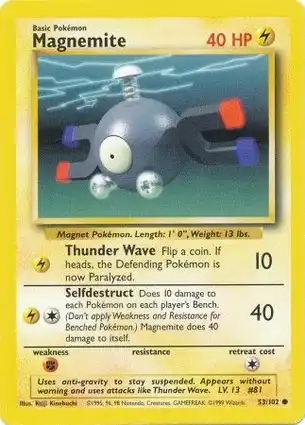 Magnemite 53/102 Base Set Unlimited