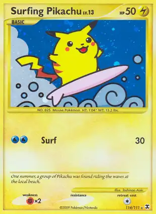 Surfing Pikachu 114/111 Rising Rivals