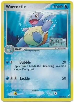 Wartortle 42/100 EX Crystal Guardians