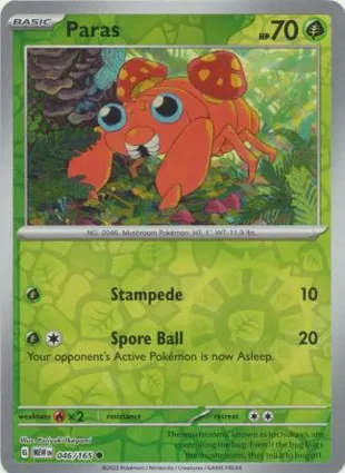 Paras 046/165 Scarlet & Violet 151