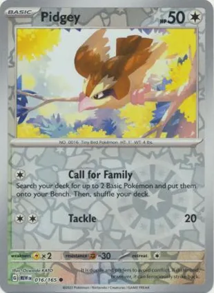Pidgey 016/165 Scarlet & Violet 151